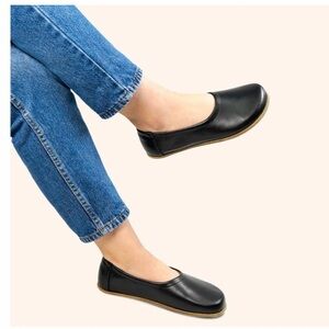 Earthing Harmony EH Grounding Leather Ballet Flats Size 36Turkey Made Black 5.5